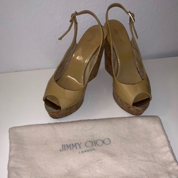 Authentic Jimmy Choo Wedge Sandals - Picture 2 of 3